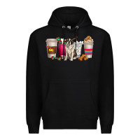Black st. bernard dog coffee cups Premium Hoodie - texasbilliewilder