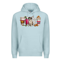 Blue Mist st. bernard dog coffee cups Premium Hoodie - texasbilliewilder