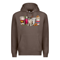 Coffee st. bernard dog coffee cups Premium Hoodie - texasbilliewilder