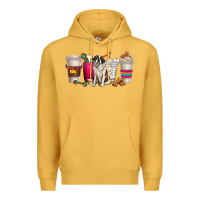 Mustard st. bernard dog coffee cups Premium Hoodie - texasbilliewilder