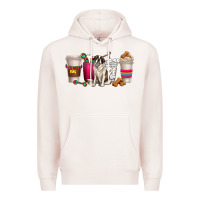 Pale Pink st. bernard dog coffee cups Premium Hoodie - texasbilliewilder