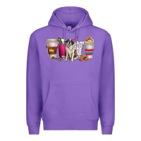 Purple st. bernard dog coffee cups Premium Hoodie - texasbilliewilder