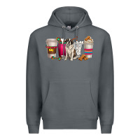 Rock st. bernard dog coffee cups Premium Hoodie - texasbilliewilder