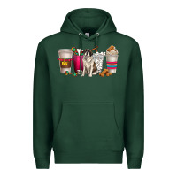 Sports Green st. bernard dog coffee cups Premium Hoodie - texasbilliewilder