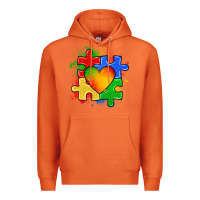 Carrot autism puzzle pieces heart Premium Hoodie - Zillion Design Studio