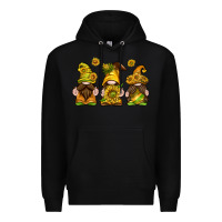 Black sunflower gnomies Premium Hoodie - texasbilliewilder