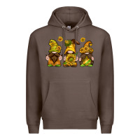 Coffee sunflower gnomies Premium Hoodie - texasbilliewilder