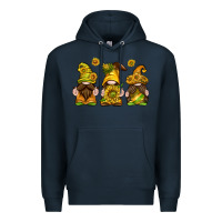 Navy sunflower gnomies Premium Hoodie - texasbilliewilder