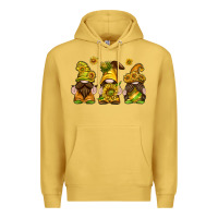 Antique Gold sunflower gnomies Premium Hoodie - texasbilliewilder