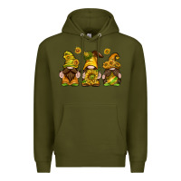 Army Green sunflower gnomies Premium Hoodie - texasbilliewilder