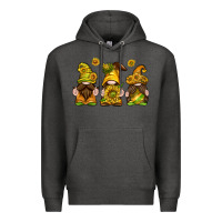 Charcoal Heather sunflower gnomies Premium Hoodie - texasbilliewilder