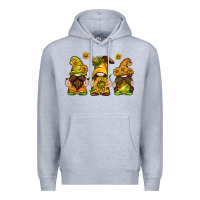 Heather Grey sunflower gnomies Premium Hoodie - texasbilliewilder