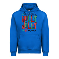Cobalt somebodys holly jolly mama Urban Hoodie - MaliasSmallBusiness