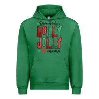 Emerald somebodys holly jolly mama Urban Hoodie - MaliasSmallBusiness
