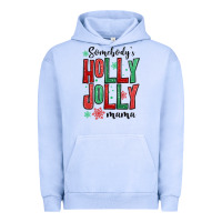 Pigment Grape Ice somebodys holly jolly mama Urban Hoodie - MaliasSmallBusiness