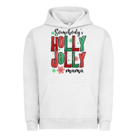 Pigment Lunar Rock somebodys holly jolly mama Urban Hoodie - MaliasSmallBusiness
