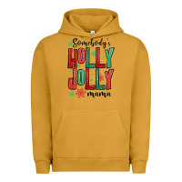 Pigment Peanut Butter somebodys holly jolly mama Urban Hoodie - MaliasSmallBusiness