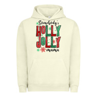 Pigment Pistachio somebodys holly jolly mama Urban Hoodie - MaliasSmallBusiness