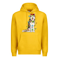 Lemon Husky Christmas Lights Premium Hoodie - RanaPortraitStore