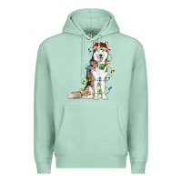 Seafoam Husky Christmas Lights Premium Hoodie - RanaPortraitStore