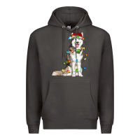 Smoke Husky Christmas Lights Premium Hoodie - RanaPortraitStore
