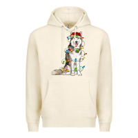 Tofu Husky Christmas Lights Premium Hoodie - RanaPortraitStore