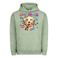 Pigment Oil Green stay golden Urban Hoodie - MaliasSmallBusiness