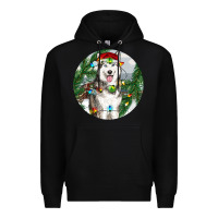 Black husky and farm ornament Premium Hoodie - RanaPortraitStore