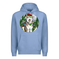 Colony Blue husky and farm ornament Premium Hoodie - RanaPortraitStore