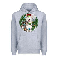 Heather Grey husky and farm ornament Premium Hoodie - RanaPortraitStore