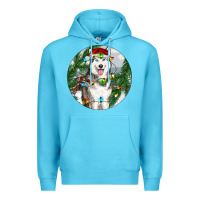 Ocean Blue husky and farm ornament Premium Hoodie - RanaPortraitStore