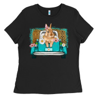Black easter bunny truck Ladies Tee - Artiststas