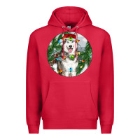 Cardinal husky and farm ornament Premium Hoodie - RanaPortraitStore