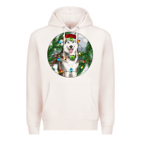 Pale Pink husky and farm ornament Premium Hoodie - RanaPortraitStore
