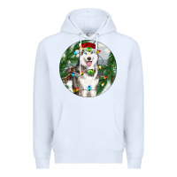 White husky and farm ornament Premium Hoodie - RanaPortraitStore