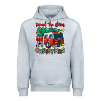 Heather Grey sound the alarm its christmas fire truck Urban Hoodie - MaliasSmallBusiness
