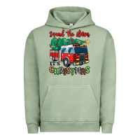 Pigment Oil Green sound the alarm its christmas fire truck Urban Hoodie - MaliasSmallBusiness