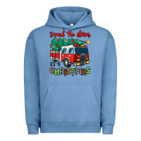 Pigment Pebble Blue sound the alarm its christmas fire truck Urban Hoodie - MaliasSmallBusiness