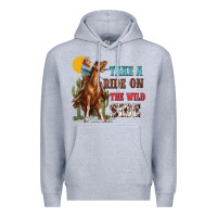 Heather Grey take a ride on the wild side with rodeo Premium Hoodie - texasbilliewilder