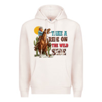 Pale Pink take a ride on the wild side with rodeo Premium Hoodie - texasbilliewilder