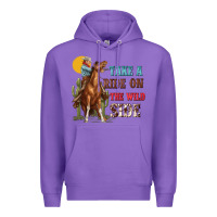 Purple take a ride on the wild side with rodeo Premium Hoodie - texasbilliewilder