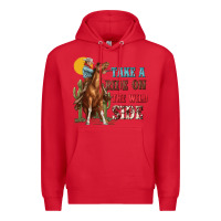 Red take a ride on the wild side with rodeo Premium Hoodie - texasbilliewilder