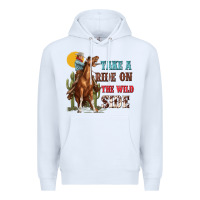 White take a ride on the wild side with rodeo Premium Hoodie - texasbilliewilder