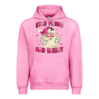 Fuchsia Pink stay merry and bright Urban Hoodie - MaliasSmallBusiness