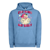 Pigment Pebble Blue stay merry and bright Urban Hoodie - MaliasSmallBusiness