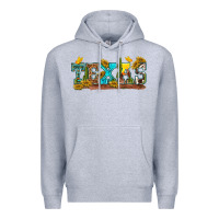 Heather Grey texas Premium Hoodie - texasbilliewilder