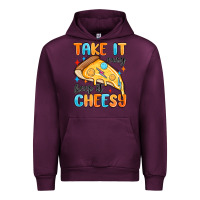 Mauve Wine take it easy keep it cheesy Urban Hoodie - MaliasSmallBusiness