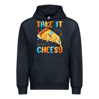 Navy take it easy keep it cheesy Urban Hoodie - MaliasSmallBusiness