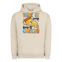 Pigment French Oak take it easy keep it cheesy Urban Hoodie - MaliasSmallBusiness