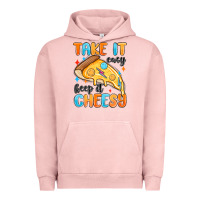 Pigment Salmon take it easy keep it cheesy Urban Hoodie - MaliasSmallBusiness